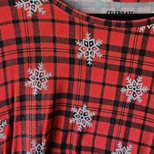 Celebrate Red Plaid Women's Top
